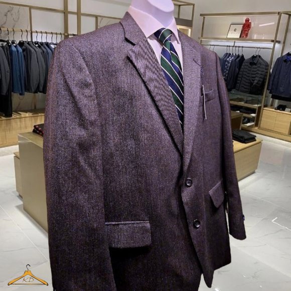 Stafford Sport Coat - 50R, 100% Merino Wool, Black Tweed, NWT - Picture 1 of 14